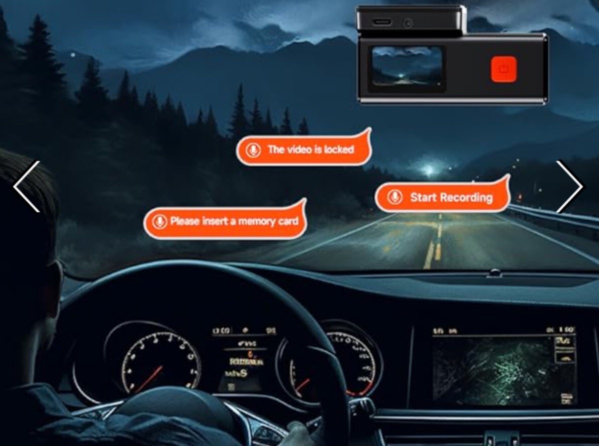 Dash Cam Front and Rear, S80 4k+1080P Dual Dash Camera