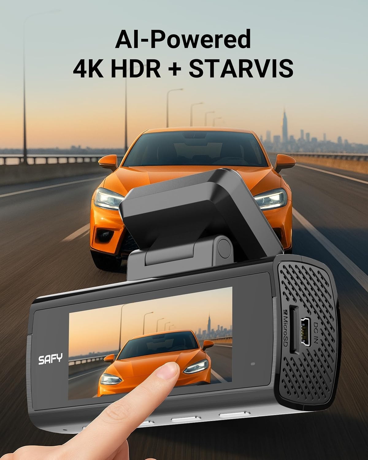 BlackVue SAFY9 4K Dual Dash Cam HDR + AI Night Vision Wi-Fi GPS (256GB)