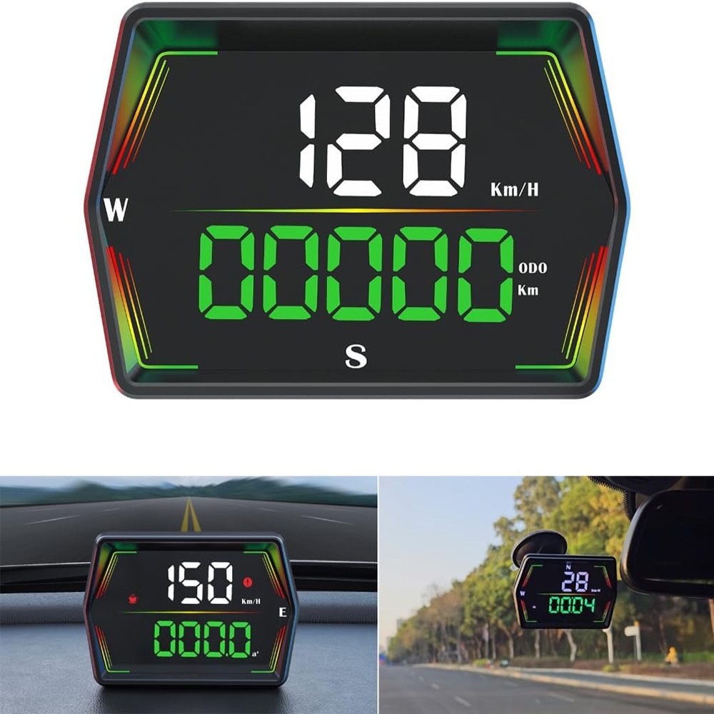 Car Head-Up Display Speedometer with Auto Brightness Adjustment for Cars Trucks