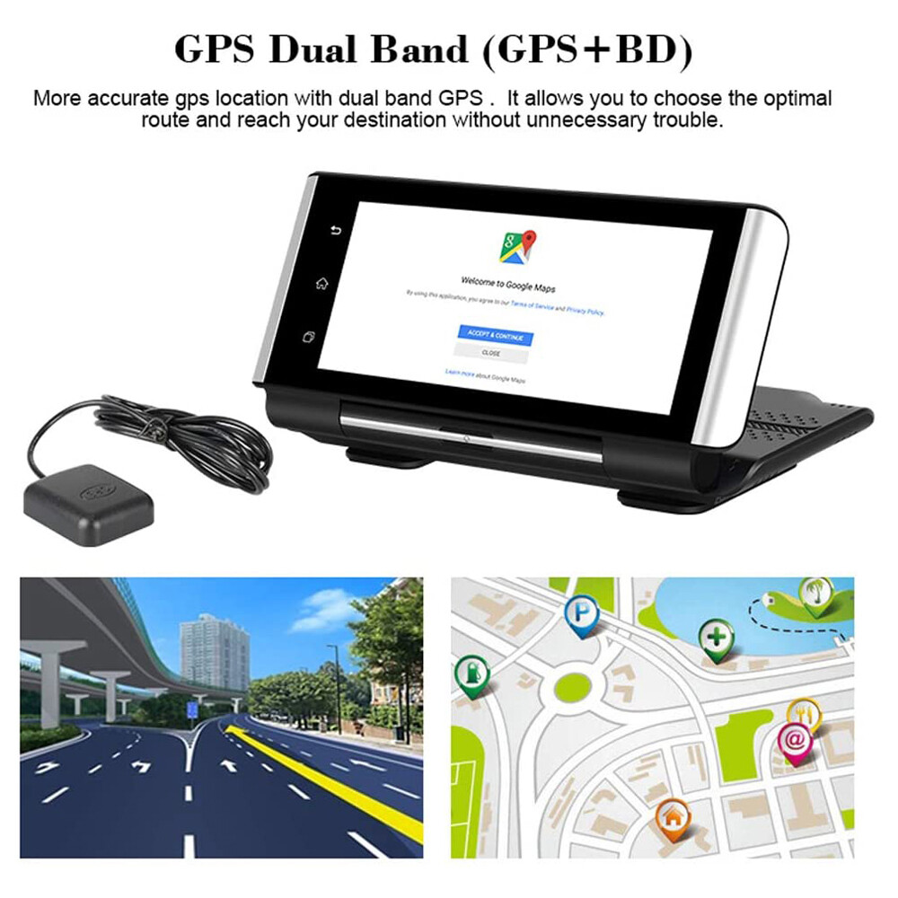 7inch 4G Android 8.1 Car Dvr WIFI GPS FHD 1080P Video Recorder Dual Lens Dashcam