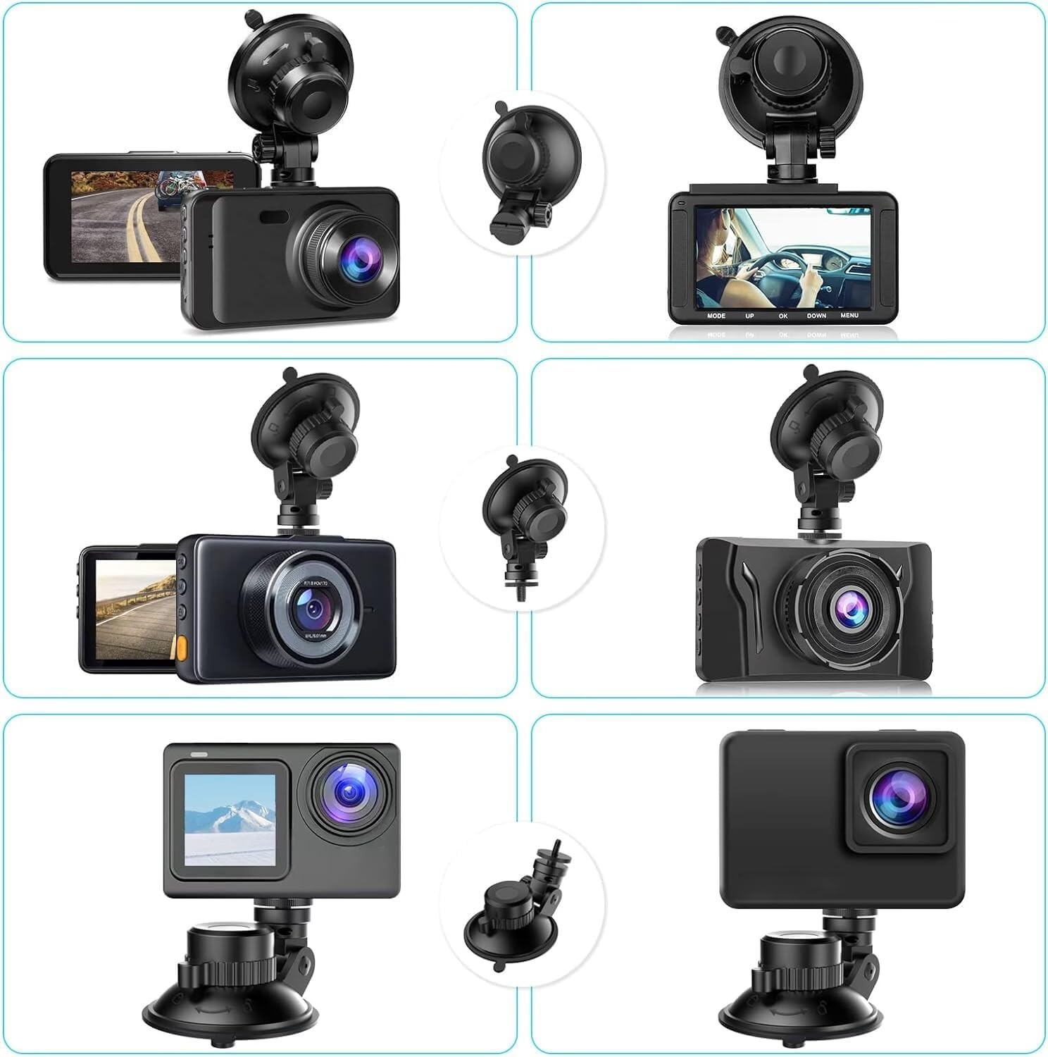 Ultimate Dashboard and Windshield Mount for Dash Cams, DVRs & Action Cameras