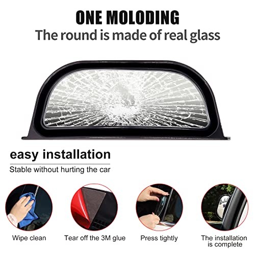 Car Blind Spot Rearview Mirror, Rear Seat Auxiliary Mirror for Second Row Car