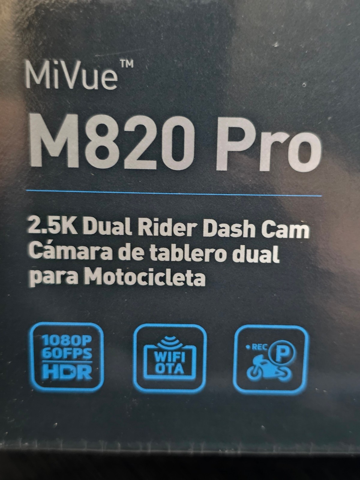 Magellan MiVue M820 Pro 2.5K Motorcycle Dash Camera Front Rear GPS WiFi 64GB