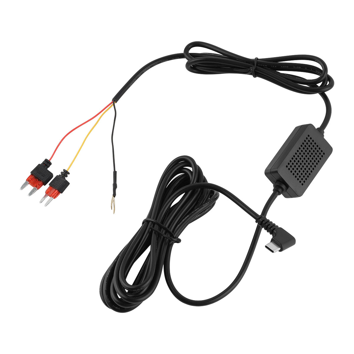 USB C Dash Cam Hardwire Kit For Fuse 12-24V to 5V/3A Type C Port Hard Wire Cable