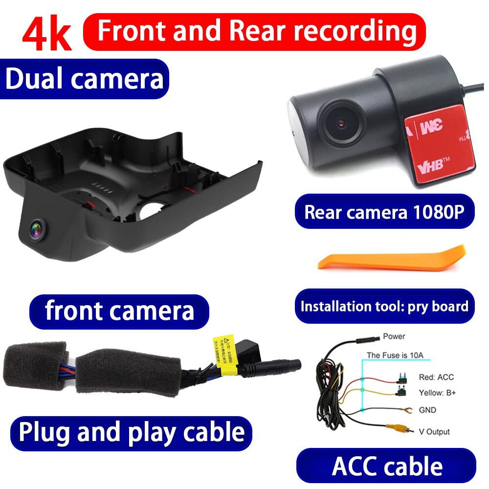 Plug and Play 4K HD 2160P Wifi DVR Dash Cam Camera for Buick Encore GX 2020-2025