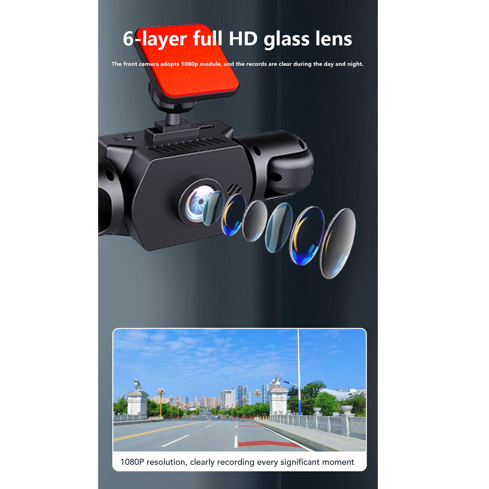 4 Channel Dash Cam 2.0 Inch Screen 360° View 1080P Front Rear Left Right Da MSFW