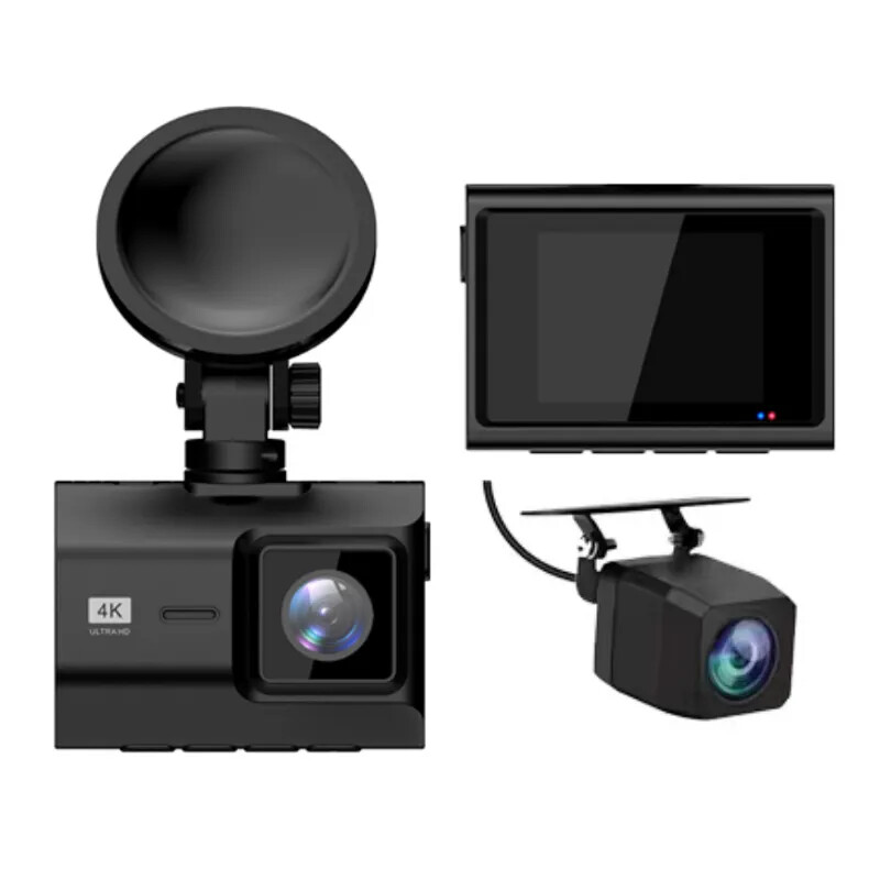 Dual Lens Dash Camera 4K+1080P Video Camera Dashcam Video Recorder with HDR GPS