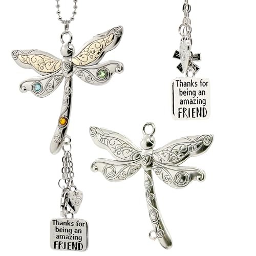 Friend Dragonfly Charm Car Charms for Women | Thanks for Being an Amazing