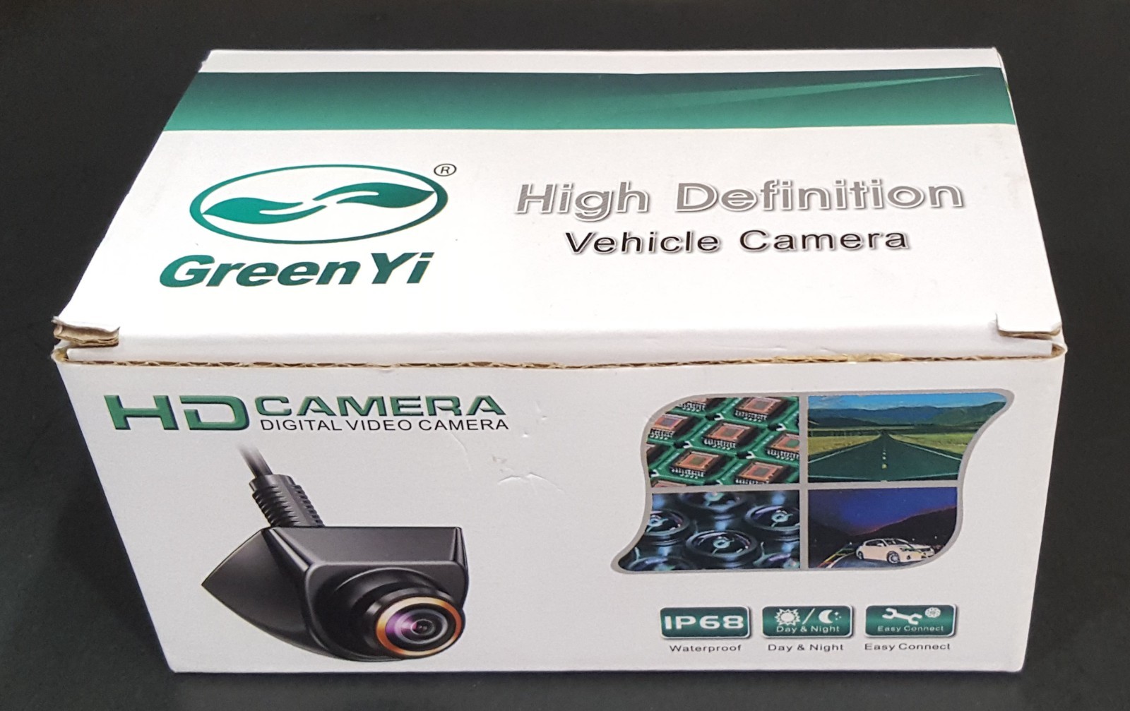 Green Yi 392 1080P Vehicle Back Up Camera Waterproof 170° Fisheye w/Guidelines