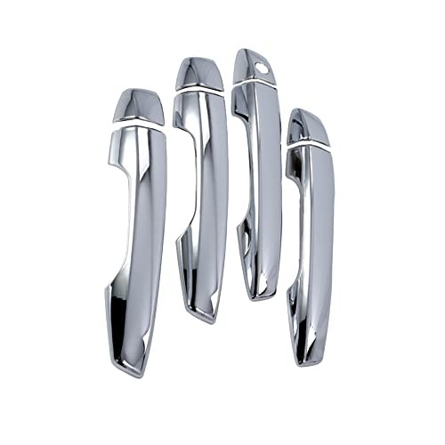 Outside Door Pull Doorknob Handle Decor Cover Trim RH/LH, Exterior Car Chrome
