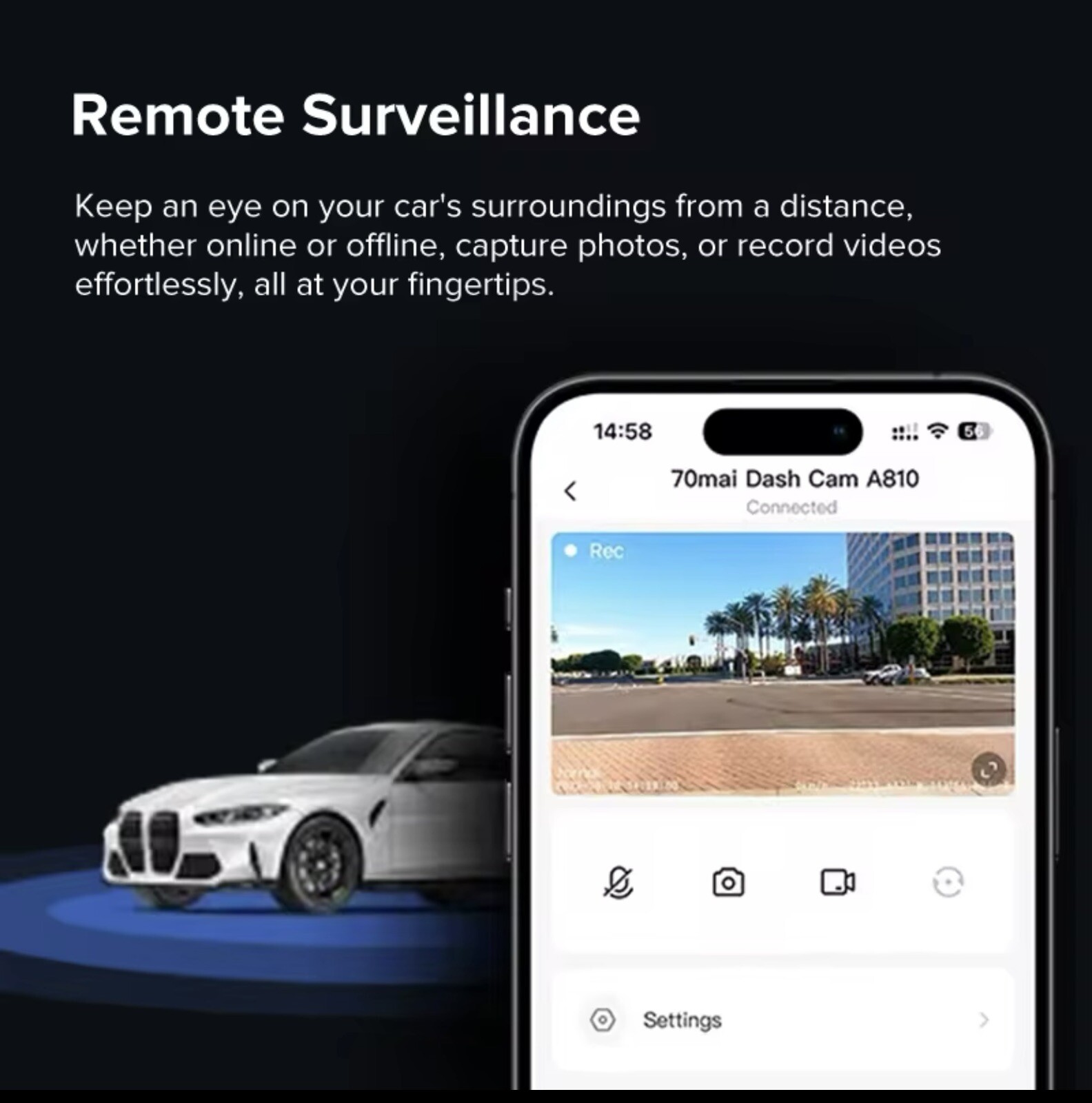 70Mai 4G Hardwire Kit UP04 24H Smart Parking “LIVE STREAMING” A510 A810 X200 -AU