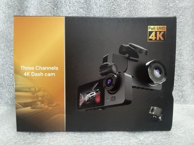 Brand new 3 channel 4k dash cam HD video recording G-sensor