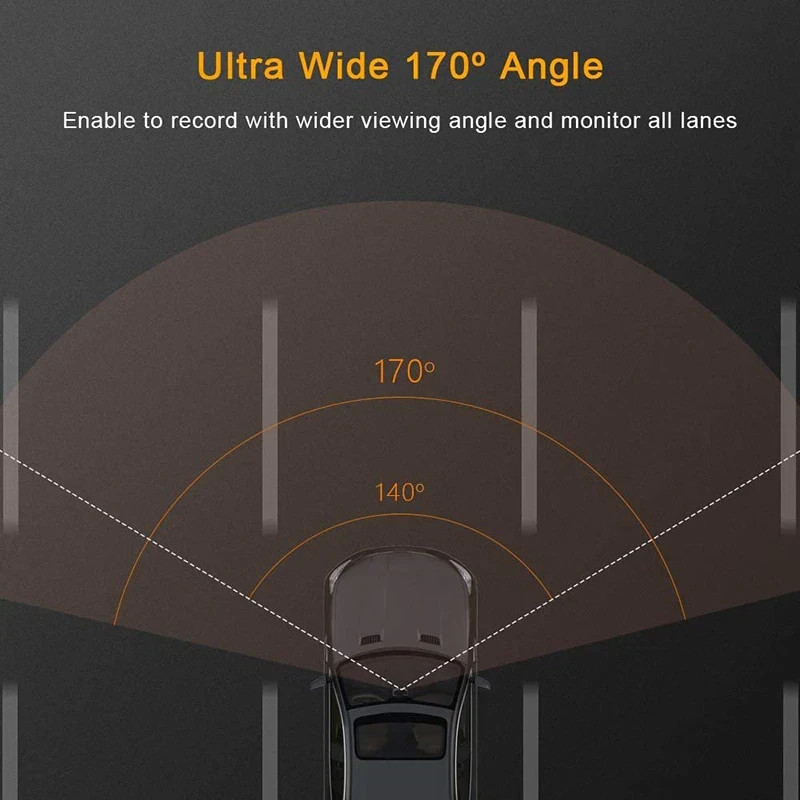 HD 1080P Car Dual Lens Dash Cam 4″ DVR Recorder Front & Rear Camera Night Vision