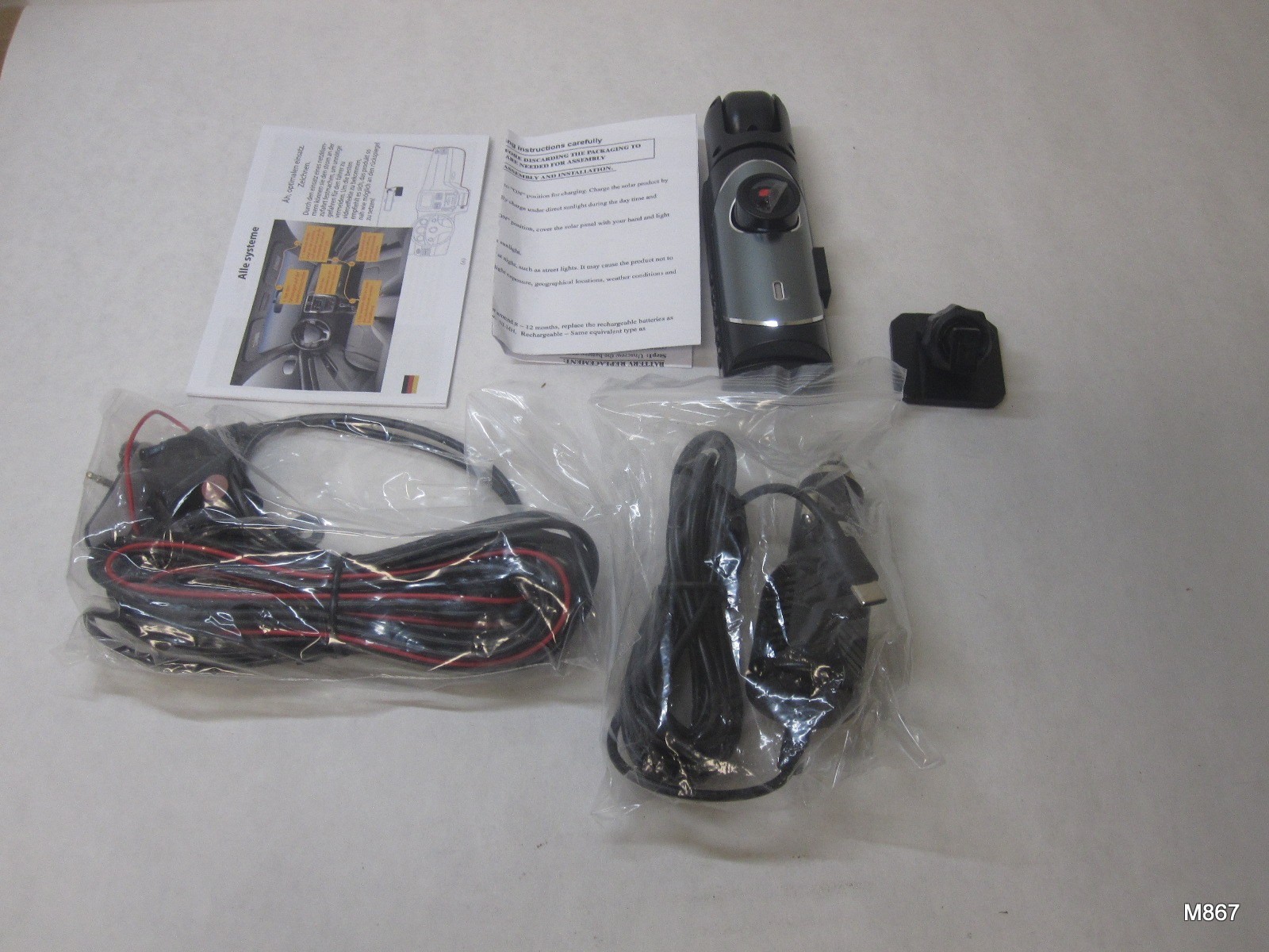 Single Front Dash Cam with Interior Camera with Memory card