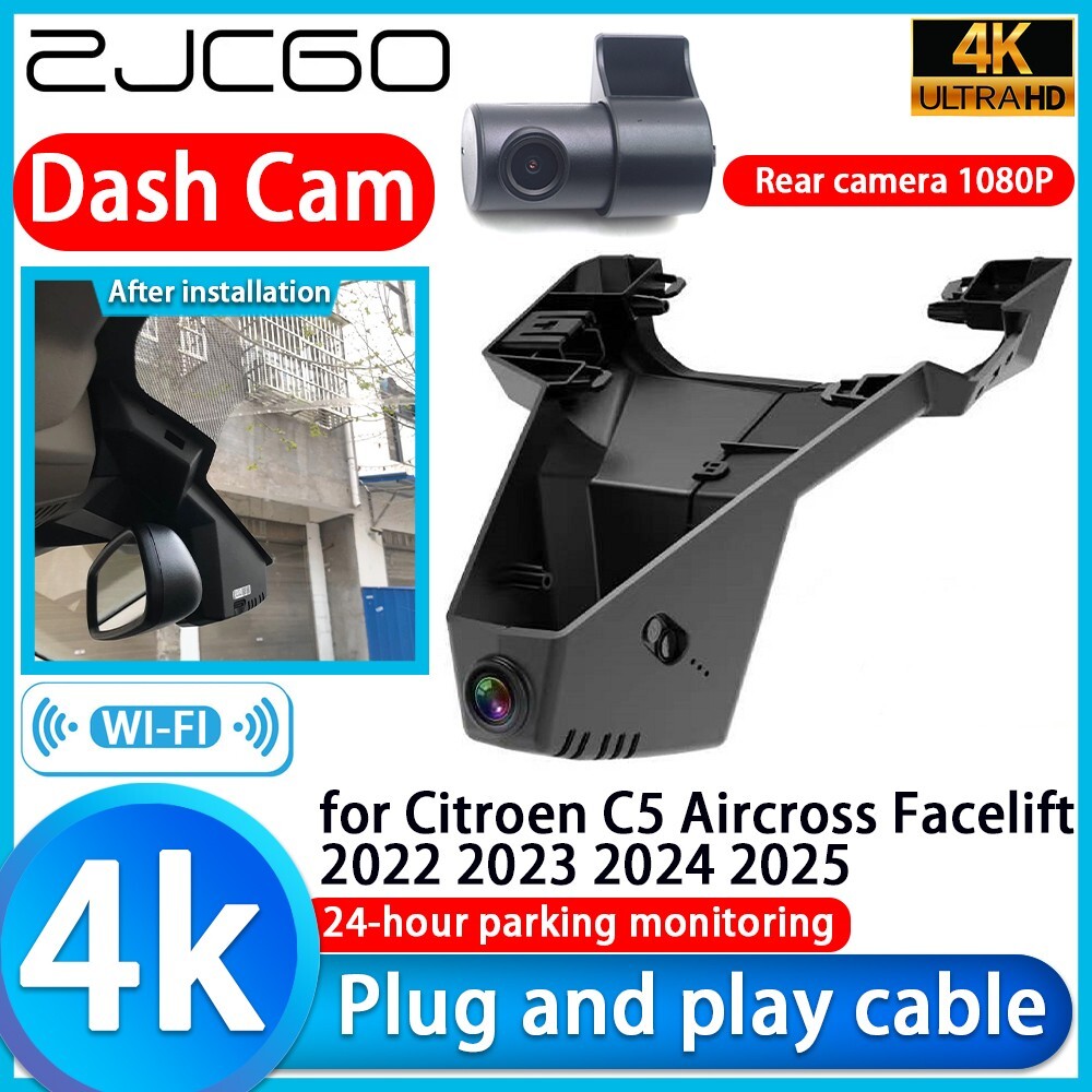 4K Wifi DVR Dash Cam Camera for Citroen C5 Aircross Facelift 2022 2023 2024 2025