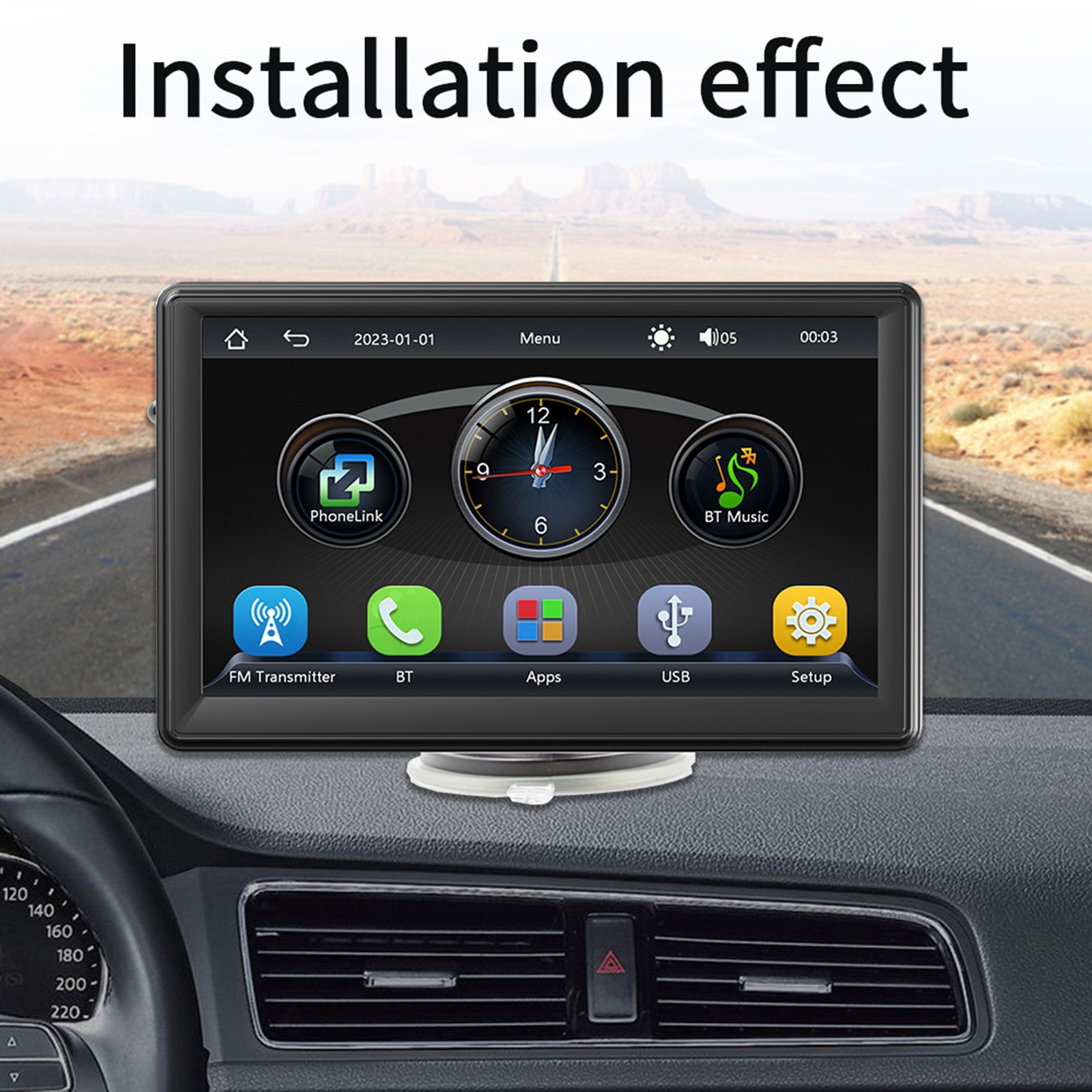 7-Inch HD Portable Car MP5 Player With WiFi And AHD Camera For Smart AQBP
