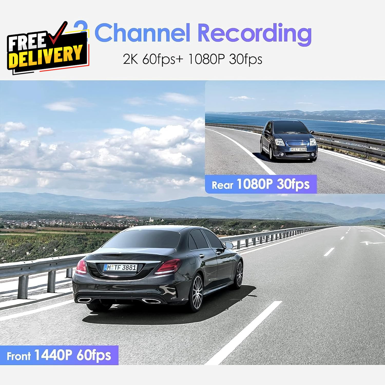 A129 plus Duo 2K Dual Dash Cam with HDR GPS & Wi-Fi – Front & Rea…..