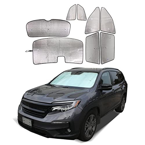 Full Car Window Shades for Honda Pilot 2016-2022 Accessories, UV Aluminum Foil