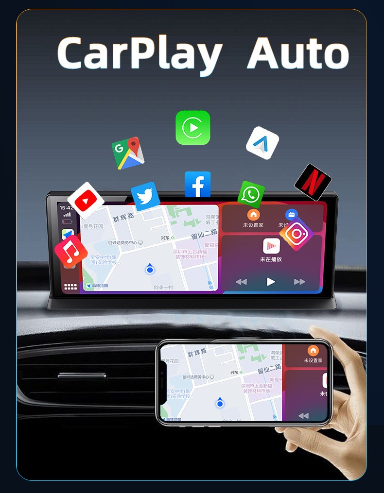 5K Dash Cam Car DVR Camera Touch Screen Night Vision Mirror Link Loop Recording