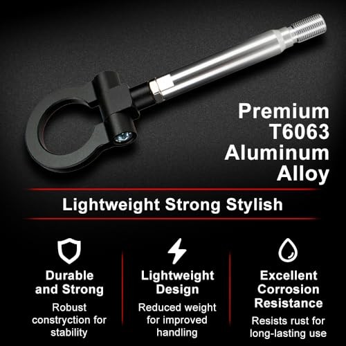 Black Racing Tow Hook for 2015–2021 WRX, 2013–2021 FR-S GT86 BRZ – Black