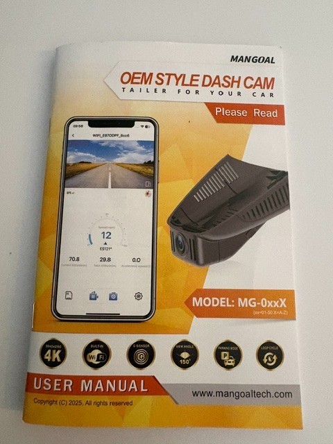 Mangoal Front 4K HDR Dash Cam Custom for Toyota Tacoma 2018-2023 64GB OEM Look