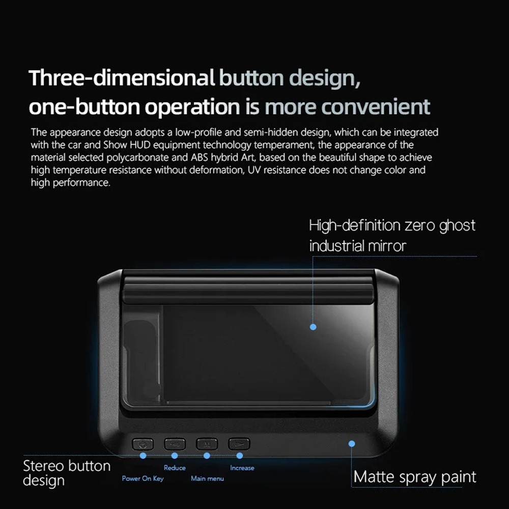 HUD Head-Up Display OBD2 Car Speed Projector for All Vehicles Windshield Display