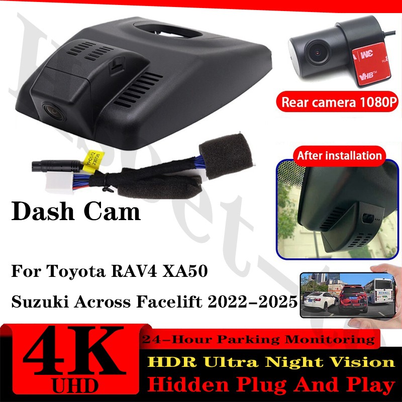 4K UHD DVR Dash Cam Camera For Toyota RAV4 XA50 Suzuki Across Facelift 2022-2025