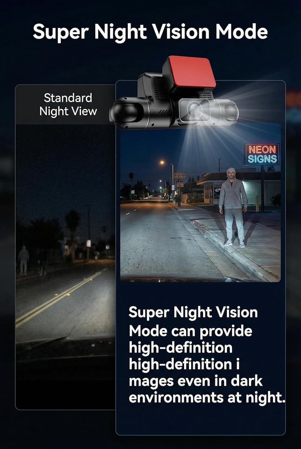Advanced 360° Dash Camera – 2.5K Resolution, Built-in GPS & Loop Recording