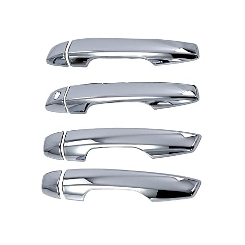 Outside Door Pull Doorknob Handle Decor Cover Trim RH/LH, Exterior Car Chrome