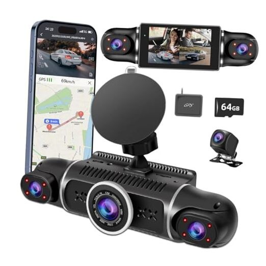 360° Dash Cam Front and Rear View 4 Channel Dash Camera FHD 4 Chan -W2