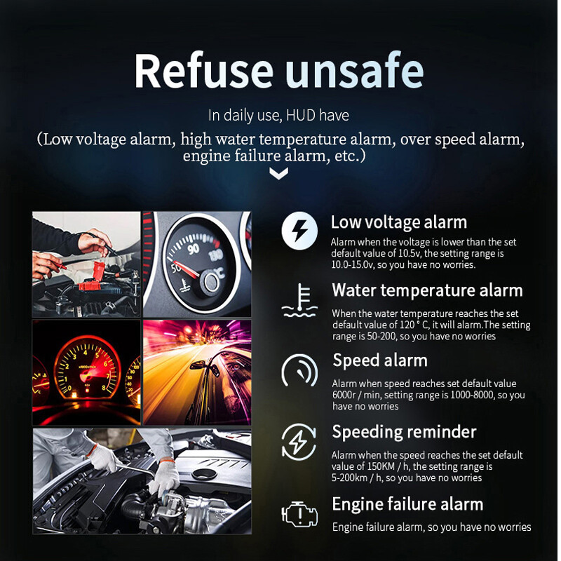 Car Auto OBD2 Head Up Display Navi HUD Mirror GPS HUD Projection Speedometer×1