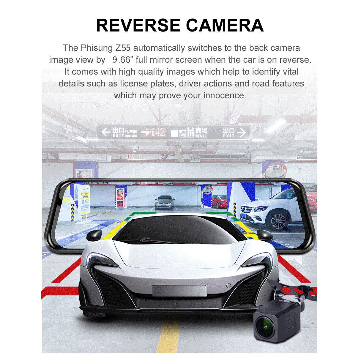 wifi Car DVR 10″IPS Touch 4G backup Mirror DVR Android ADAS GPS Navi FHD 1080P