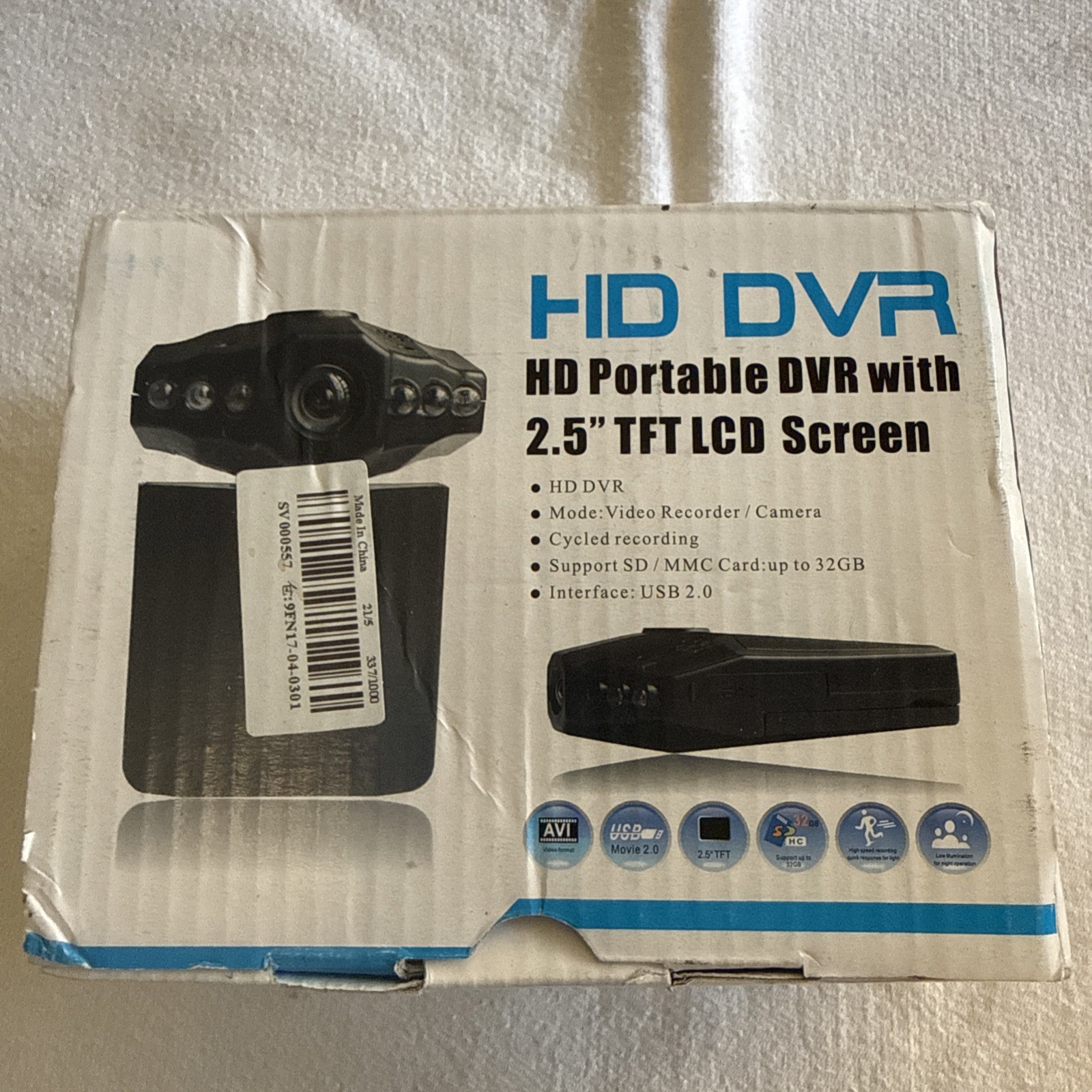 HD Portable DVR With 2.5″ TFT LCD Screen Open Box