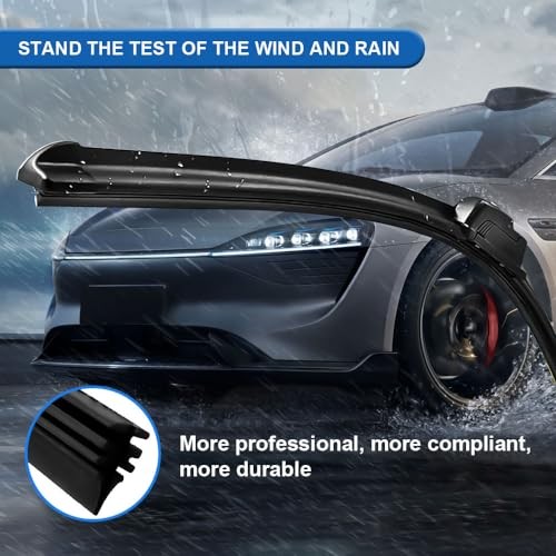 4PCS Wiper Blade Refill, Universal Car Accessories, 26″ Adjustable Size 32Inch