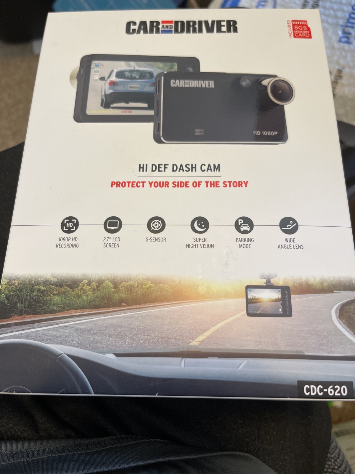 Car and Driver Extra Slim Dash Cam Black Video Recording Camera 2.7″ LCD screen