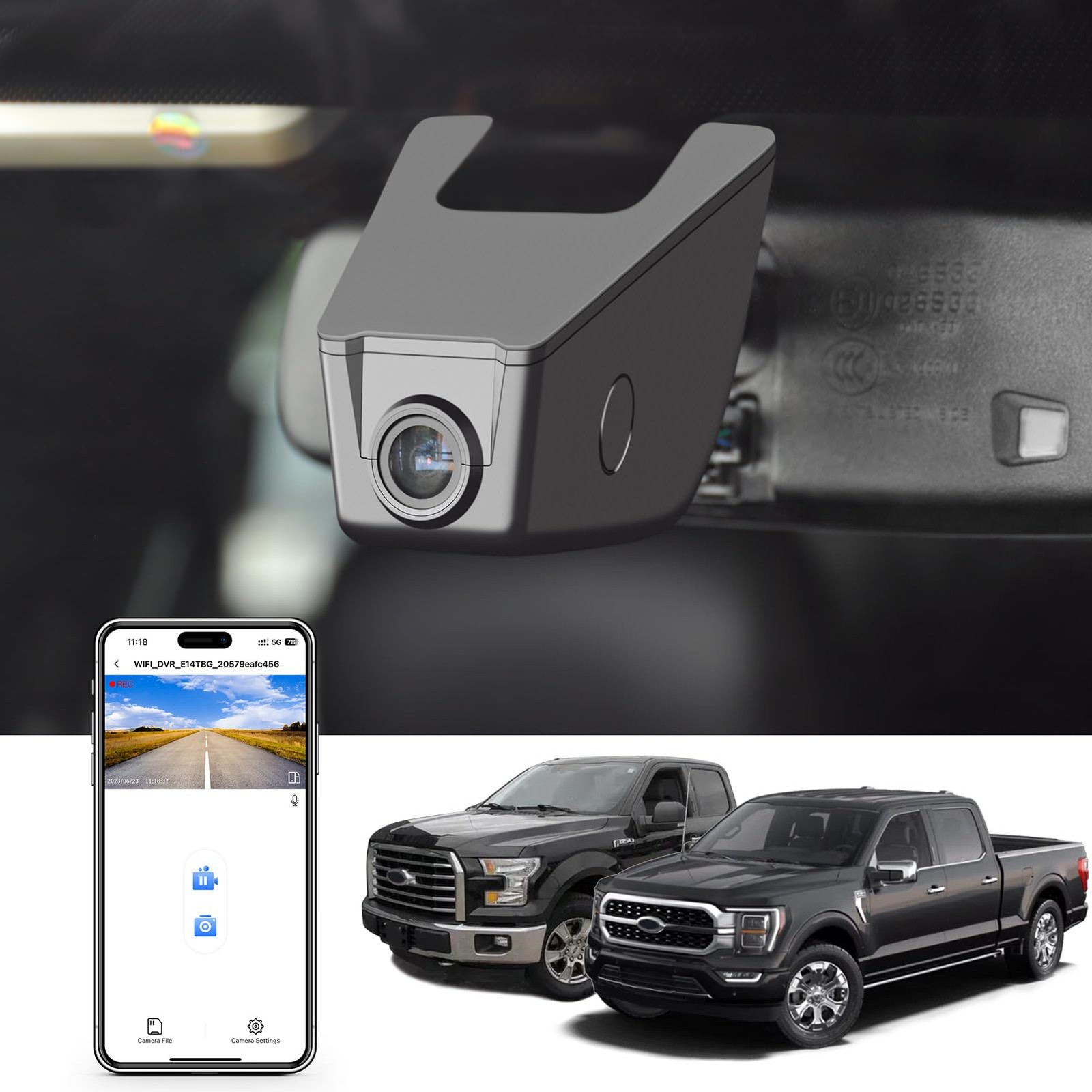 Mangoal 4K Dash Cam fit for Ford F150 20132017 F250/F350 Super Duty 20152019 …