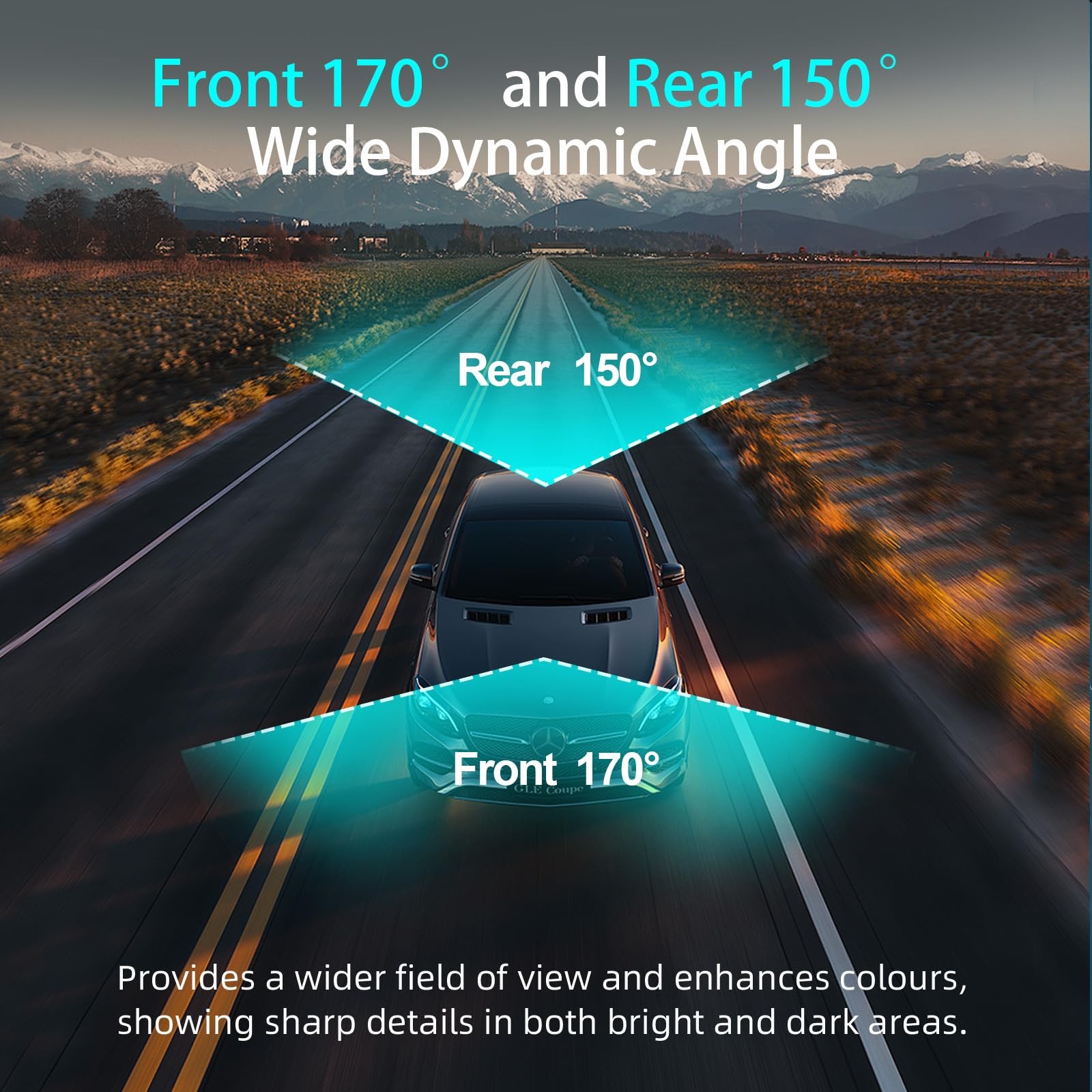 4K Dash Cam, Front and Rear Dual Dash Camera for Cars with 64GB Card, 5.8GHz …