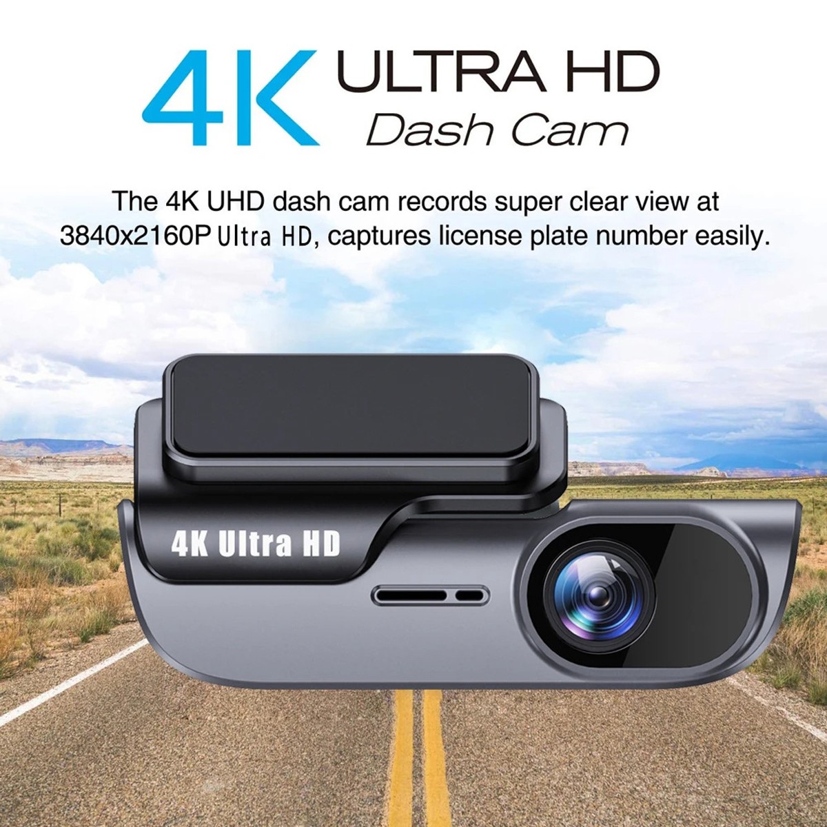 GPS 4K Dash Cam Wireless WiFi Front Car DVR Camera Video Recorder G- Sensor