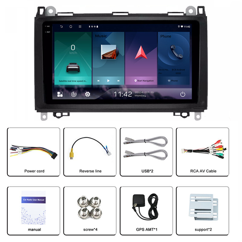 9” Carplay Android Auto Stereo Head Unit Car Radio Kit For VW Crafter 2007-2016