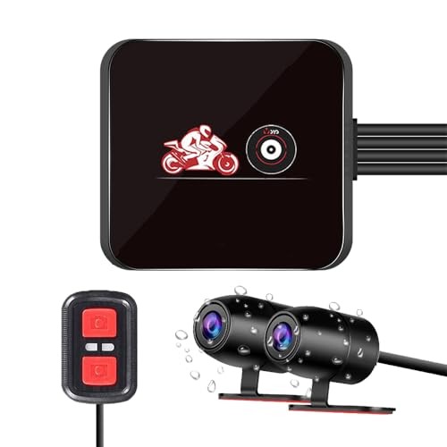 Motorcycle Dash Cam, HD1080P Night Vision Front and Rear Cameras, WiFi D6RL