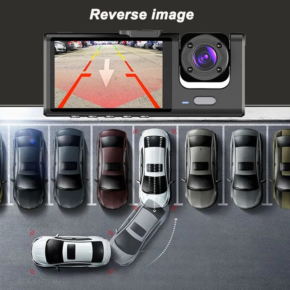 2.0-Inch IPS Screen HD 1080P 3 Lens Dashcam With Night Vision&Wifi Link