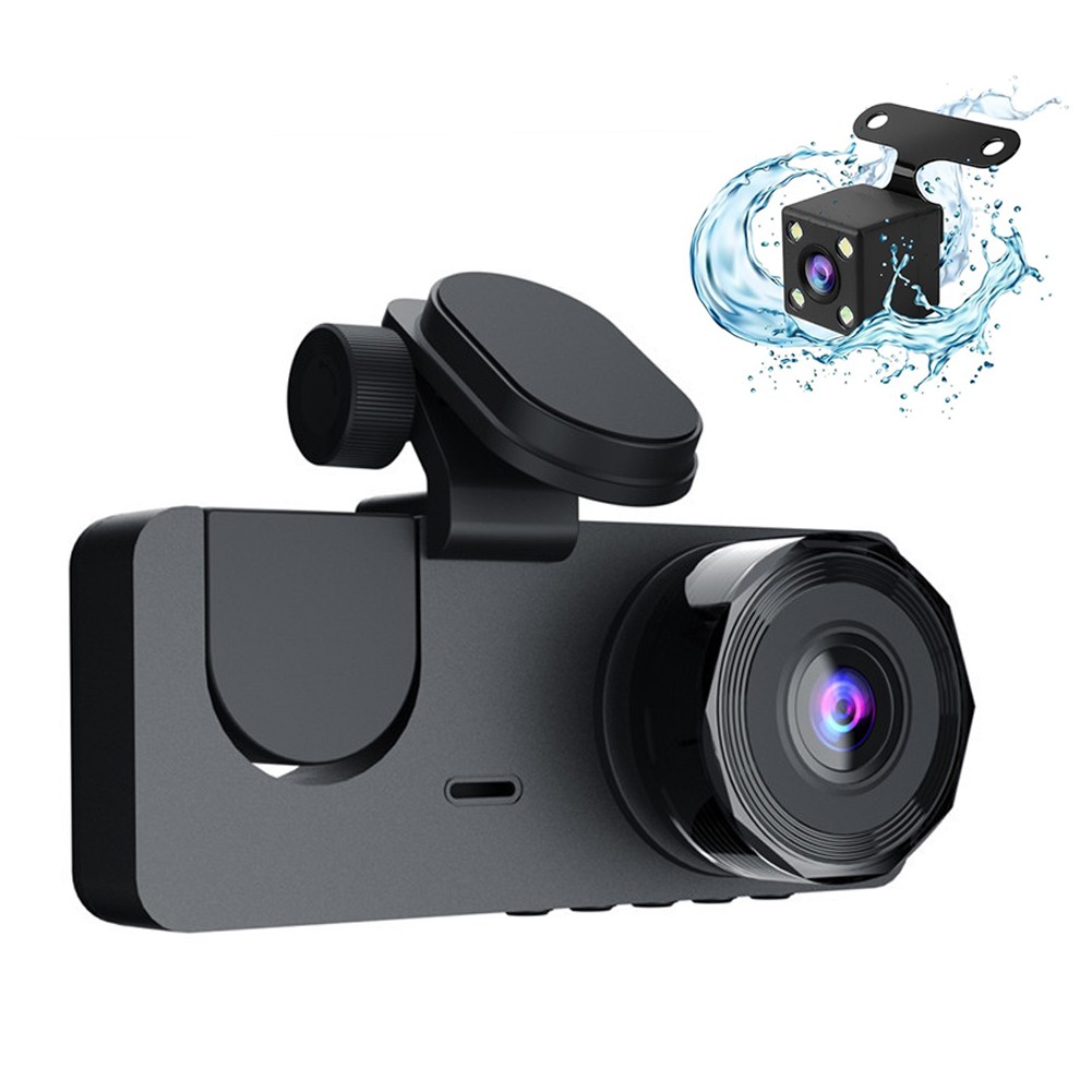 3 Channel Dash Camera, Car Dash Cam Front and Rear Inside 4K Dashboard Camera