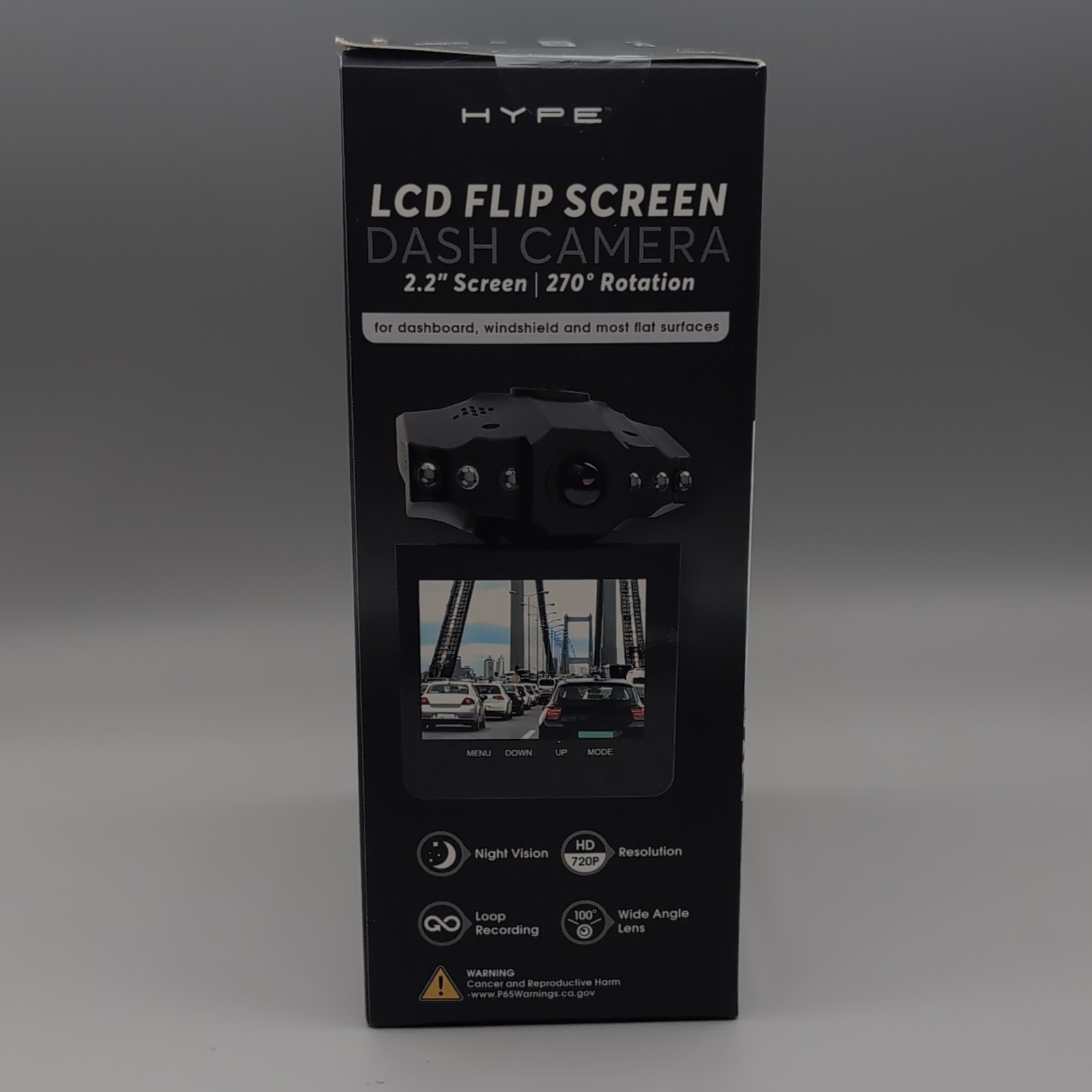 NIB Hype Lcd Flip Screen Dash Camera 2.2″ screen 270 degree rotation FREE SHIP