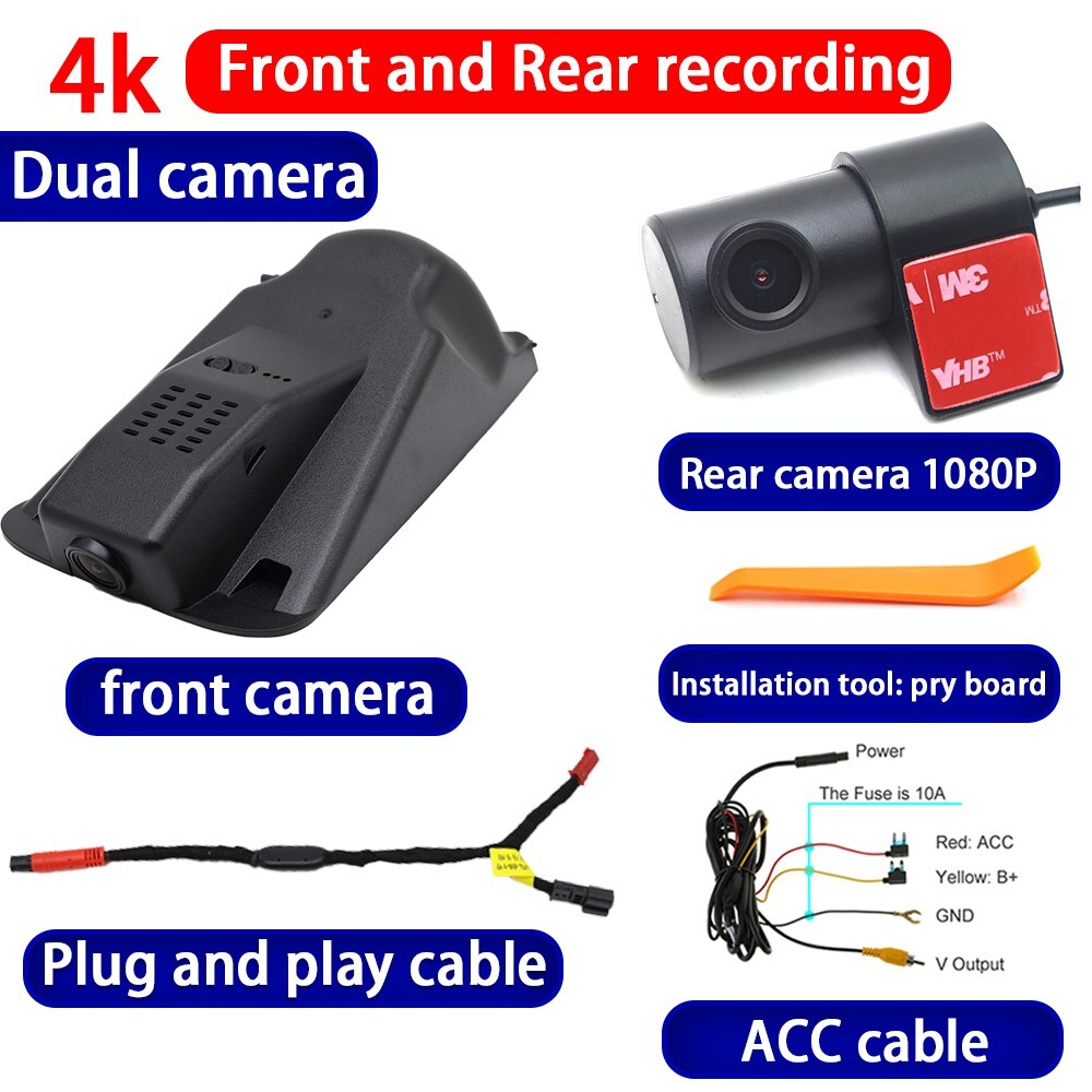 4K UHD Wifi DVR Dash Cam Camera for Lincoln Continental 2017 2018 2019 2020 2021