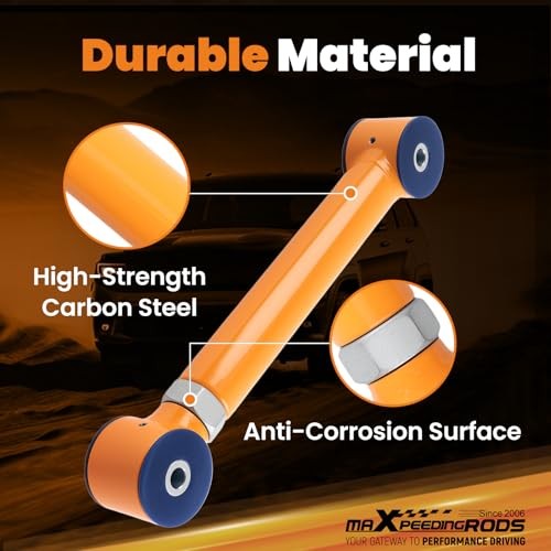 maXpeedingrods Adjustable Rear Upper Control Arm for Jeep Wrangler TJ ZJ Orange