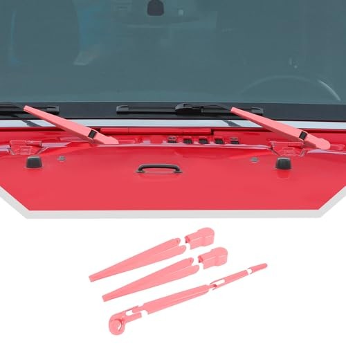 Windshield Wiper Blades Trim Decoration Cover for Jeep Wrangler JK JKU Pink