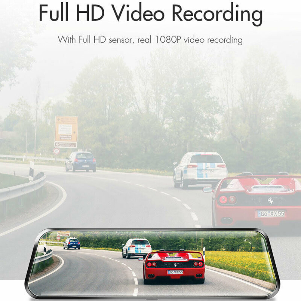 9.66″ Lens Car DVR Dash Cam Video Camera Recorder Rearview Mirror