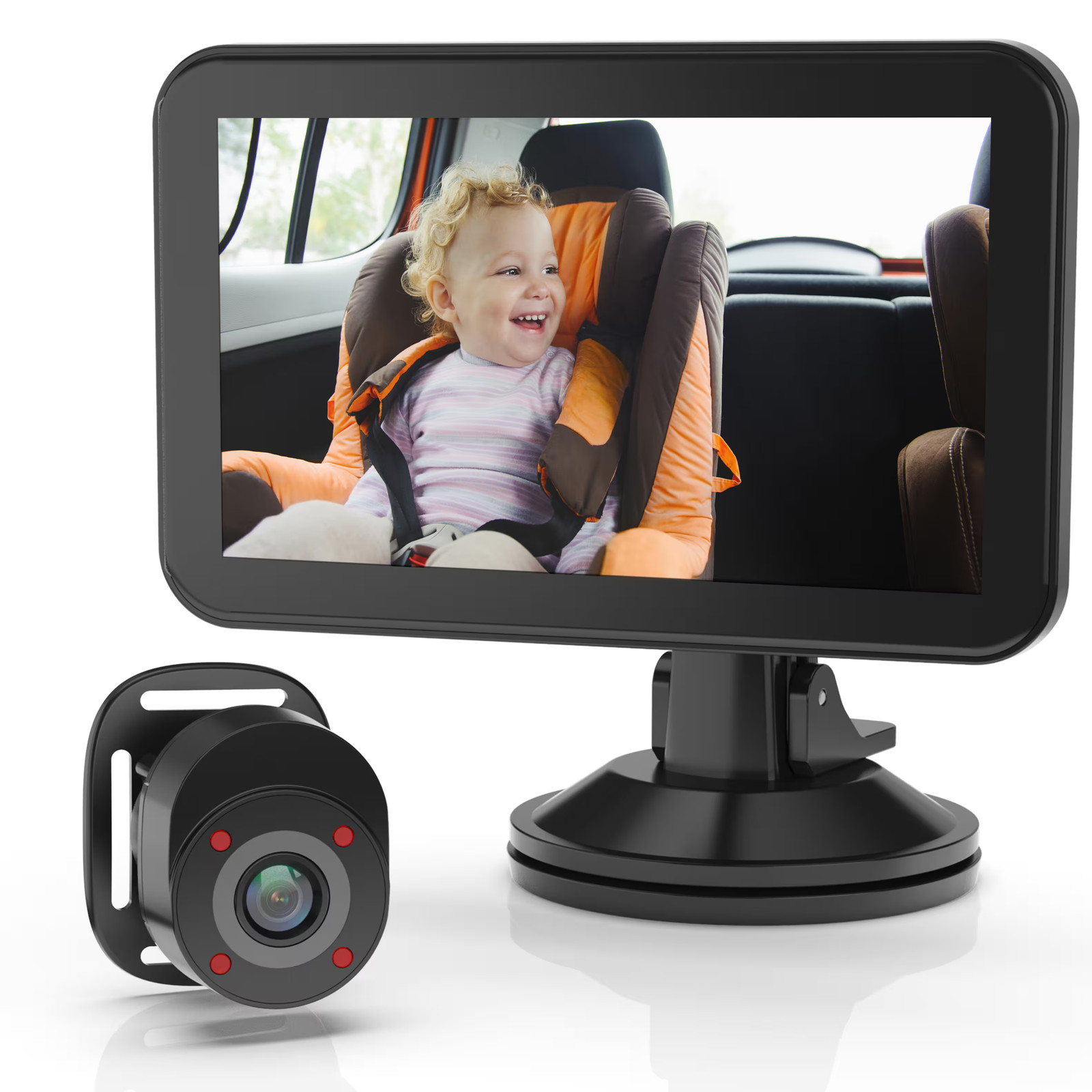 Rexing – BC500 In-Car Baby Cam with Monitor HD 1080p & Infrared Night Visio…