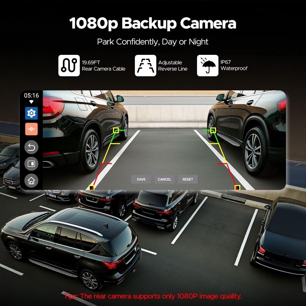 TOGUARD Dual Dash Cam FHD 1080P Front Inside Cabin Car Camera Night Vision Taxi