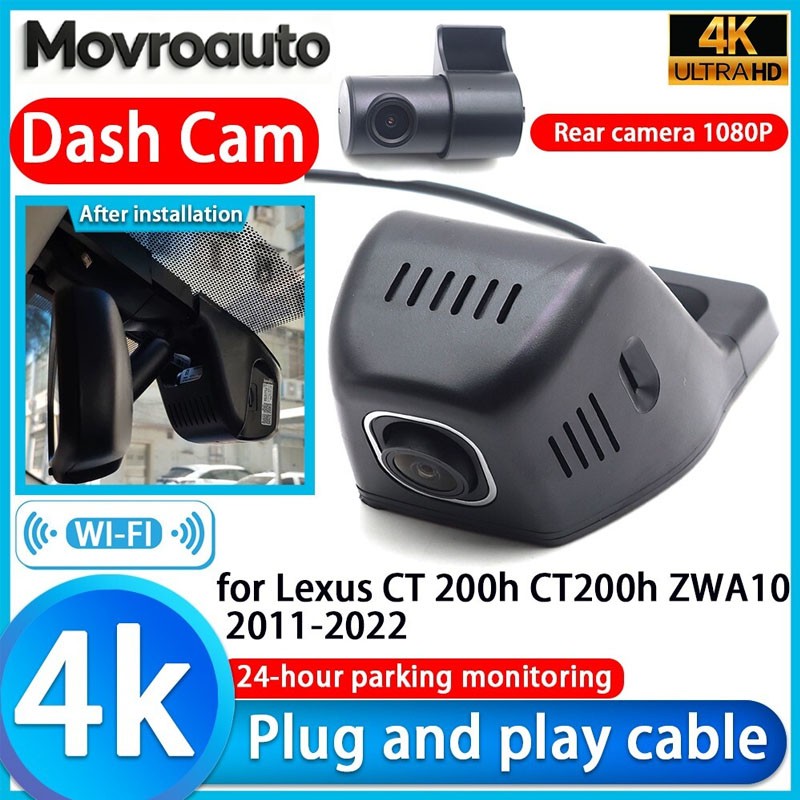 4K UHD 2160P Wifi DVR Dash Cam Camera for Lexus CT 200h CT200h ZWA10 2011-2022